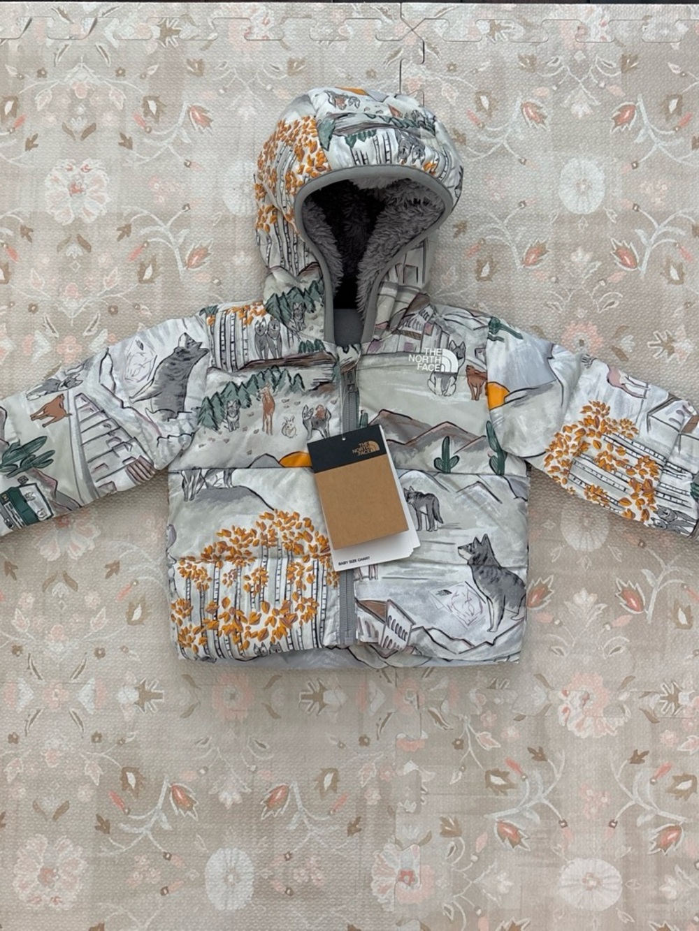 The North Face Infant Printed Puffer Jacket Size: 3-6 months NWT